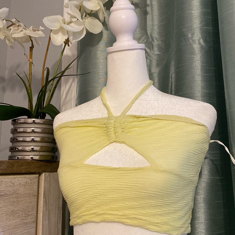 Yellow String Tube Top